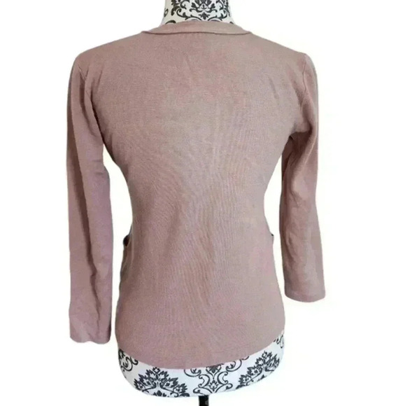 Ports International Cardigan Pure Virgin Wool Pink Button Down Vintage Women's M - Picture 3 of 10